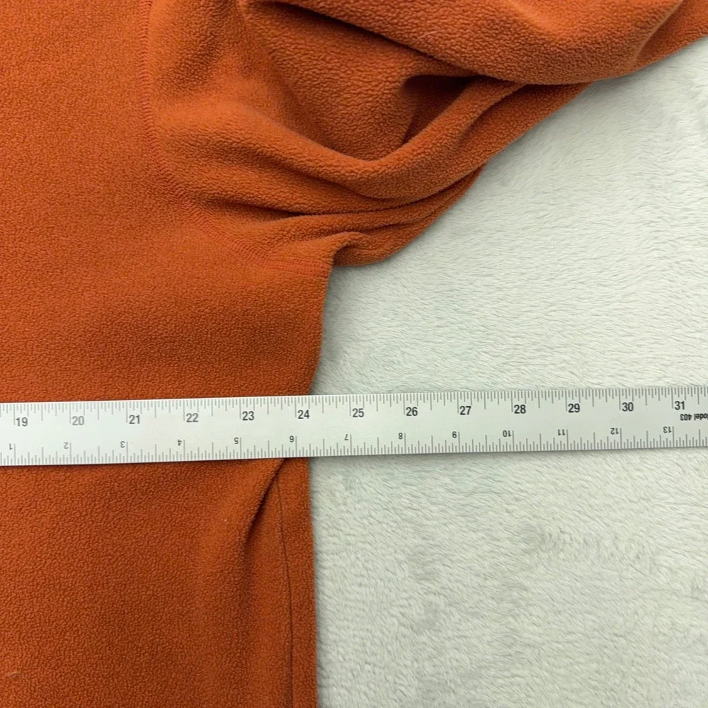 The North Face Pullover Mens Large Orange TKA 100 Quarter Zip Fleece Sweater